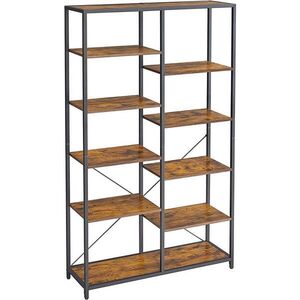 Boxxx REGÁL, hnedá, čierna, oceľ, 100/170/30 cm vyobraziť
