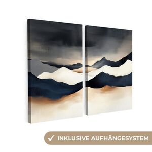 MuchoWow 2-DIELNA sada Krajina - abstraktné - moderné 80x60 cm vyobraziť