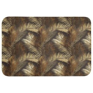 OnlyWow PREDLOŽKA PRED WC Tropické - listy - zlaté 90x60 cm vyobraziť