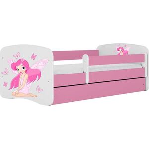 WFL GROUP KINDERBETT Emily mit Schublade und Matratze, Rosa 70x140 cm vyobraziť