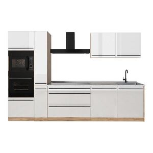Vicco KUCHYNKA R-Line, Biely vysoký lesk/Dub Goldkraft, 310 cm Marmori työtaso vyobraziť