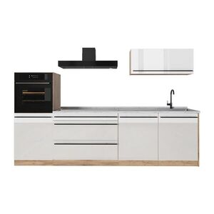 Vicco KUCHYNKA R-Line, Biely vysoký lesk/Dub Goldkraft, 280 cm bez pracovnej dosky vyobraziť