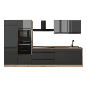 Vicco KUCHYNKA R-Line, Antracit vysoký lesk/Dub Goldkraft, 340 cm bez pracovnej dosky vyobraziť