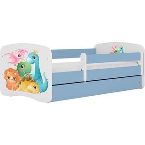 WFL GROUP KINDERBETT Emily mit Schublade und Matratze, Blau 80x180 cm vyobraziť