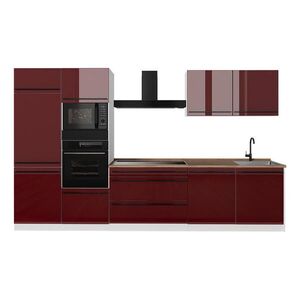 Vicco KUCHYNKA R-Line, Červený vysoký lesk/biely, 340 cm Goldkraft tammi työtaso vyobraziť