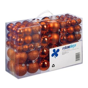 Relaxdays GULE Oranžové 100-kusová sada plast vyobraziť