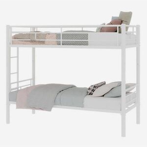Modenvie POSCHODOVÁ posteľ z kovu, 196/103/156 cm biela, rozložiteľná na 2 lôžka vyobraziť