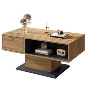 Flora Grace KONFERENČNÝ stolík 100/46, 5/50 cm v dekore dub/sivá z drevotriesky s obojstranným úložným priestorom vyobraziť