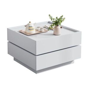 Flora Grace KONFERENČNÝ stolík s otočnou doskou 60/60/38 cm, biely vyobraziť