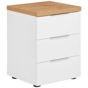 Xora NOČNÝ STOLÍK, biela, farba duba, 45/55/43 cm vyobraziť