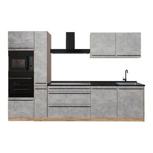 Vicco KUCHYNKA R-Line, betón/Dub Goldkraft, 310 cm bez pracovnej dosky vyobraziť