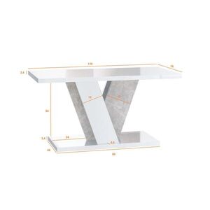 Home Collective KONFERENČNÝ STOLÍK 110 cm biely lesklý vyobraziť