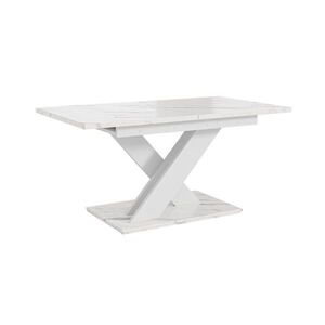 Home Collective ROZKLADACÍ JEDÁLENSKÝ STÔL 140–180 cm Biely s dekorom mramoru vyobraziť