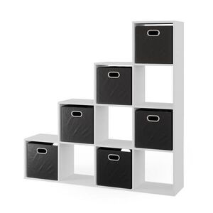 Vicco SCHODISKOVÁ POLICA biely 142.5 x 140 cm so 6 skladacími boxmi vyobraziť