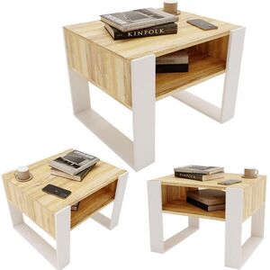 CraftPAK KONZOLOVÝ STOLÍK z drevotriesky, obdĺžnikový, stabilný, borovica Milford 45/53, 6/65 cm vyobraziť