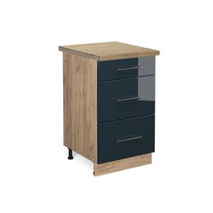Vicco KUCHYNSKÁ SPODNÁ SKRINKA Fame-Line Tmavo modrá vysoký lesk 50 cm , AP Oak vyobraziť