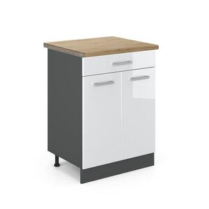 Vicco KUCHYNSKÁ SPODNÁ SKRINKA R-Line Biely vysoký lesk 60 cm , AP Oak vyobraziť