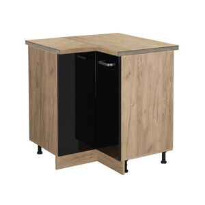Vicco ROHOVÁ SPODNÁ SKRINKA R-Line Čierny vysoký lesk 75.6 cm , AP Oak vyobraziť