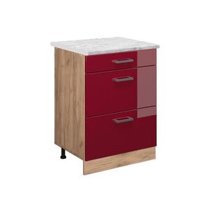 Vicco KUCHYNSKÁ SPODNÁ SKRINKA R-Line Červený vysoký lesk 60 cm AP mramor vyobraziť