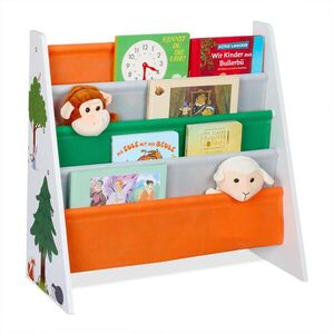 Relaxdays REGÁL Farebný detský motív lesných zvierat 60 cm vyobraziť