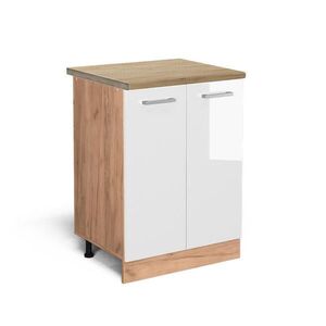 Vicco KUCHYNSKÁ SPODNÁ SKRINKA R-Line Biely vysoký lesk 60 cm , AP Oak vyobraziť