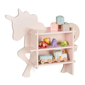 Relaxdays REGÁL Ružový jednorožec MDF na stenu 55x66x13 cm vyobraziť