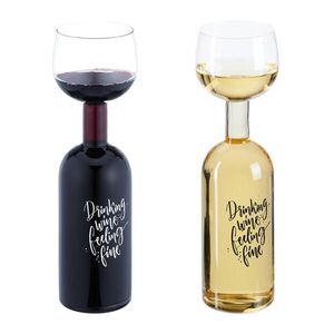 Relaxdays POHÁR Transparentný 750 ml s nápisom vyobraziť