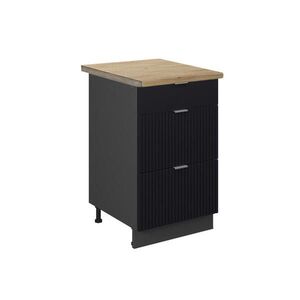 Vicco KUCHYNSKÁ SPODNÁ SKRINKA Fame-Line, Čierny pruhovaný/antracitová, 50 cm, AP Oak vyobraziť