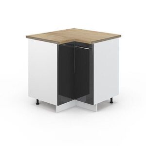 Vicco ROHOVÁ SPODNÁ SKRINKA Fame-Line Antracit vysoký lesk 80.5 cm , AP Oak vyobraziť