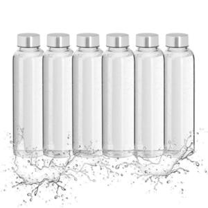 Relaxdays FĽAŠA Transparentná Čierna 500 ml 6-dielna sada vyobraziť