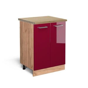Vicco KUCHYNSKÁ SPODNÁ SKRINKA R-Line Červený vysoký lesk 60 cm , AP Oak vyobraziť