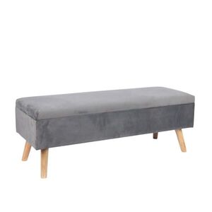 Relaxdays LAVICA Tmavosivá zamatová s úložným priestorom 110 cm vyobraziť