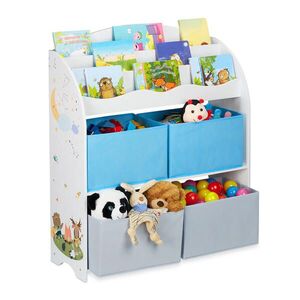Relaxdays REGÁL Viacfarebný detský 4-dielny-set látkových boxov vyobraziť