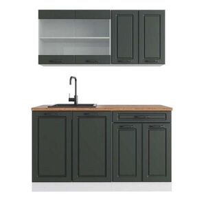 Vicco JEDNOLÔŽKOVÁ KUCHYŇA R-Line Antracitový vidiecky dom 140 cm , AP Oak vyobraziť