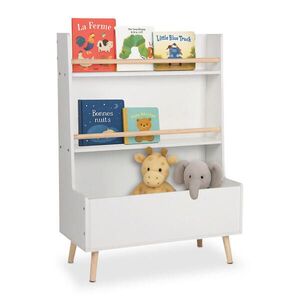 Relaxdays REGÁL Biely detský na knihy a hračky 94 cm vyobraziť