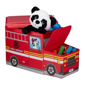 Relaxdays TABURET Viacfarebný detský motív Hasičské auto 56 cm vyobraziť