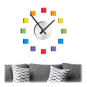 Relaxdays NÁSTENNÉ HODINY Farebné DIY vyobraziť