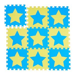 Relaxdays PODLOŽKA Modrá Žltá puzzle 9-dielna sada vyobraziť