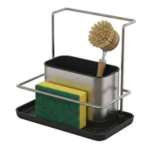 Relaxdays ORGANIZÉR Strieborný nerez do drezu s odkvapkávacou miskou 19x21x12 cm vyobraziť