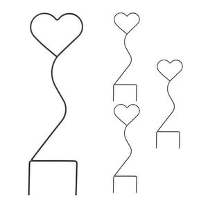 Relaxdays OPORA Čierna motív srdce Set-4 ks 49x14 cm vyobraziť
