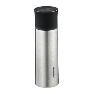 Relaxdays TERMOSKA Strieborná Čierna nerez 400 ml s pohárikom vyobraziť