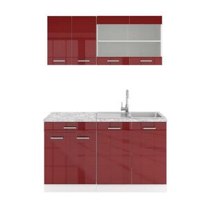 Vicco JEDNOLÔŽKOVÁ KUCHYŇA R-Line Červený vysoký lesk 140 cm s pracovnou doskou vyobraziť