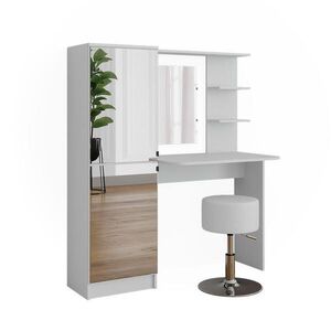 Vicco TOALETNÝ STOLÍK Jasmin, biely, 123 x 141.2 cm so zrkadlom a taburetom vyobraziť