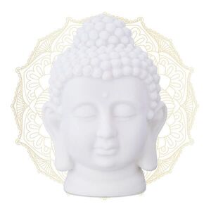 Relaxdays SOŠKA Biela hlava Budhu PVC 17x12x10 cm vyobraziť
