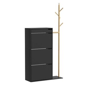 Vicco SKRIŇA NA TOPÁNKY Ivo čierna 90 x 181.5 cm s 3 priehradkami, 1 zásuvkou vyobraziť