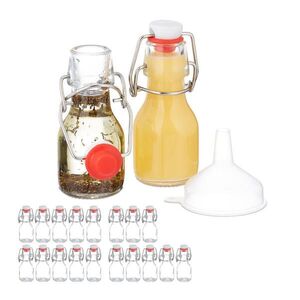 Relaxdays FĽAŠTIČKY Transparentné 20-dielny-Set sklenené 50 ml vyobraziť