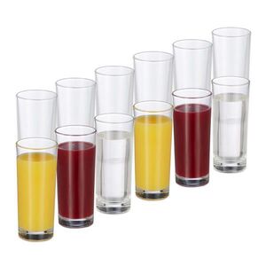 Relaxdays POHÁRE Transparentné 12-dielna-sada 300 ml vyobraziť