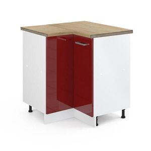 Vicco ROHOVÁ SPODNÁ SKRINKA R-Line Červený vysoký lesk 75.6 cm , AP Oak vyobraziť
