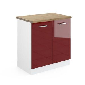 Vicco SPODNÁ SKRINKA POD DREZ R-Line Červený vysoký lesk 80 cm , AP Oak vyobraziť