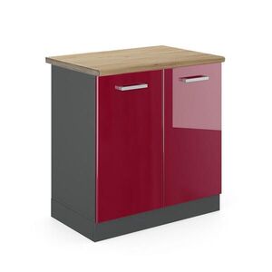 Vicco SPODNÁ SKRINKA POD DREZ R-Line Červený vysoký lesk 80 cm , AP Oak vyobraziť